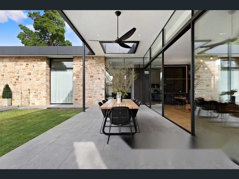 Norwood 18 Project — sandstone facade with covered alfresco dining terrace
