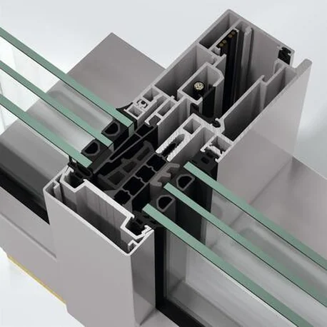 Section render through the FWS 60 CV vent showing the concealed opening profile