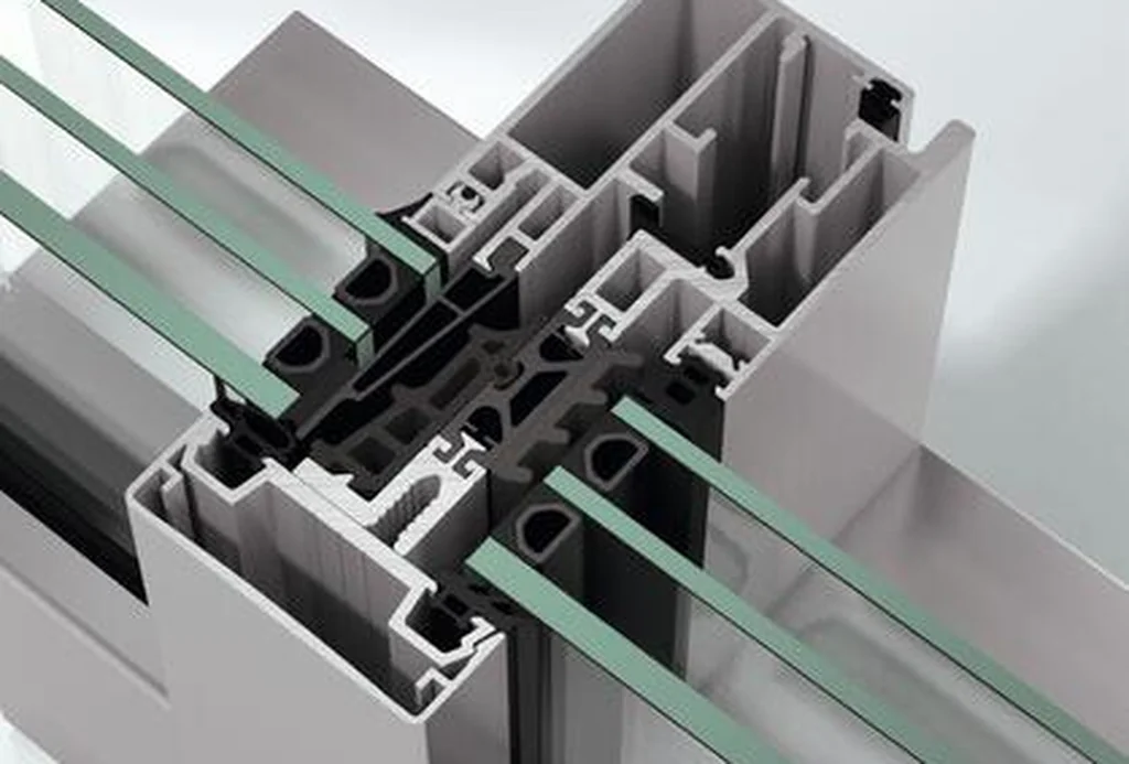 Section render of the Schüco FWS 60 CV concealed-vent façade unit