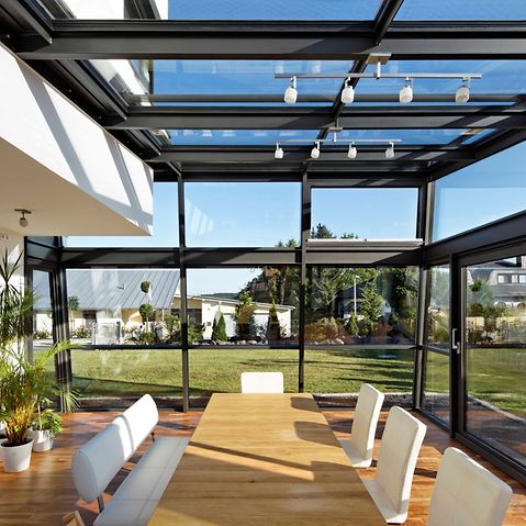 Schüco Conservatories & Terrace Roofs — Aluminium Glass Roof Structures