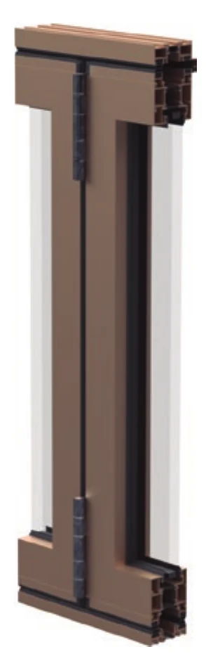 HT bi-folding render showing the stacked sash profile