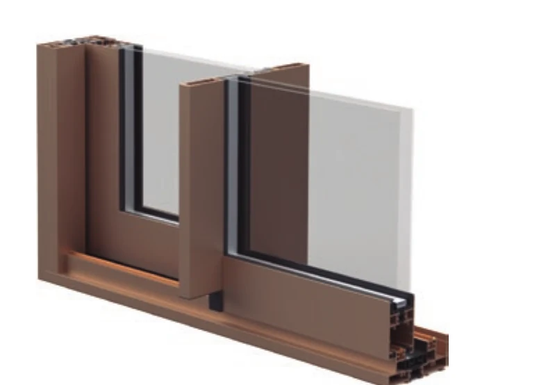 JT sliding system render showing the outer frame and track