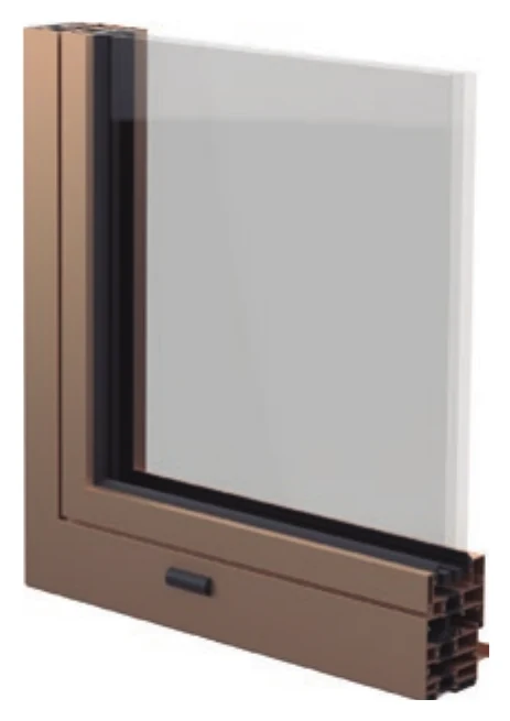 LT-Oculta concealed-sash section drawing with the 47 mm face