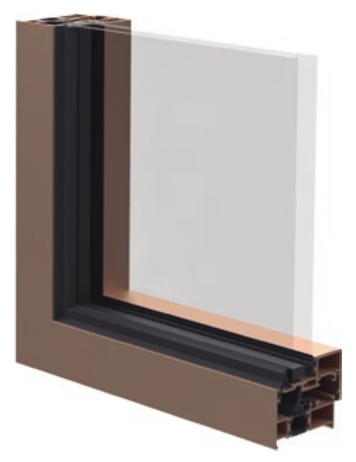 LT casement render showing the frame, sash and glazing bead
