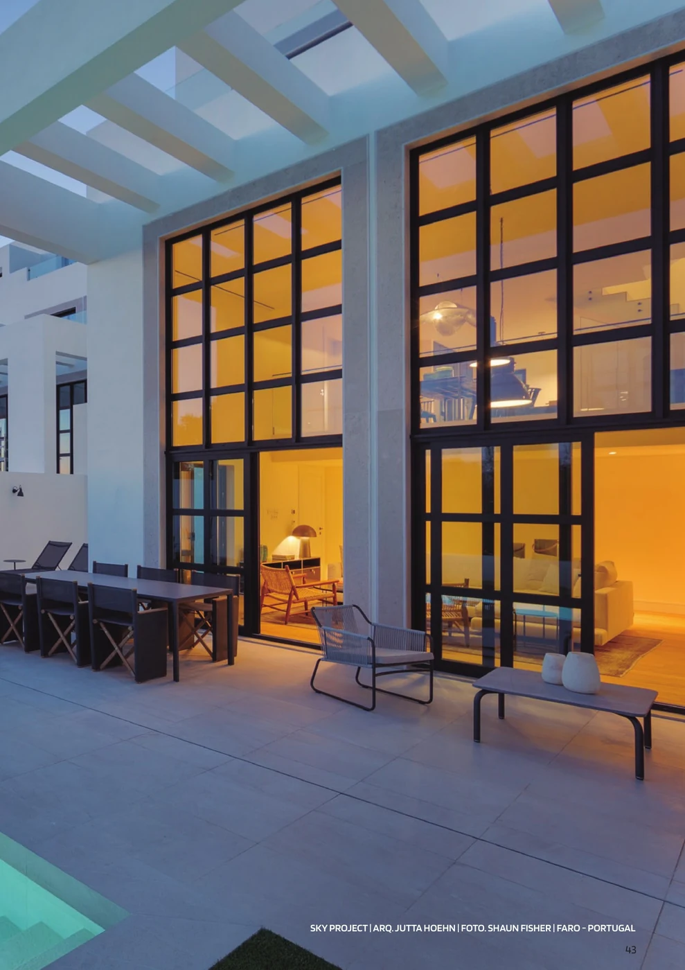Sky Project — steel-look glazing delivered in aluminium with the Sosoares ST-Steel line