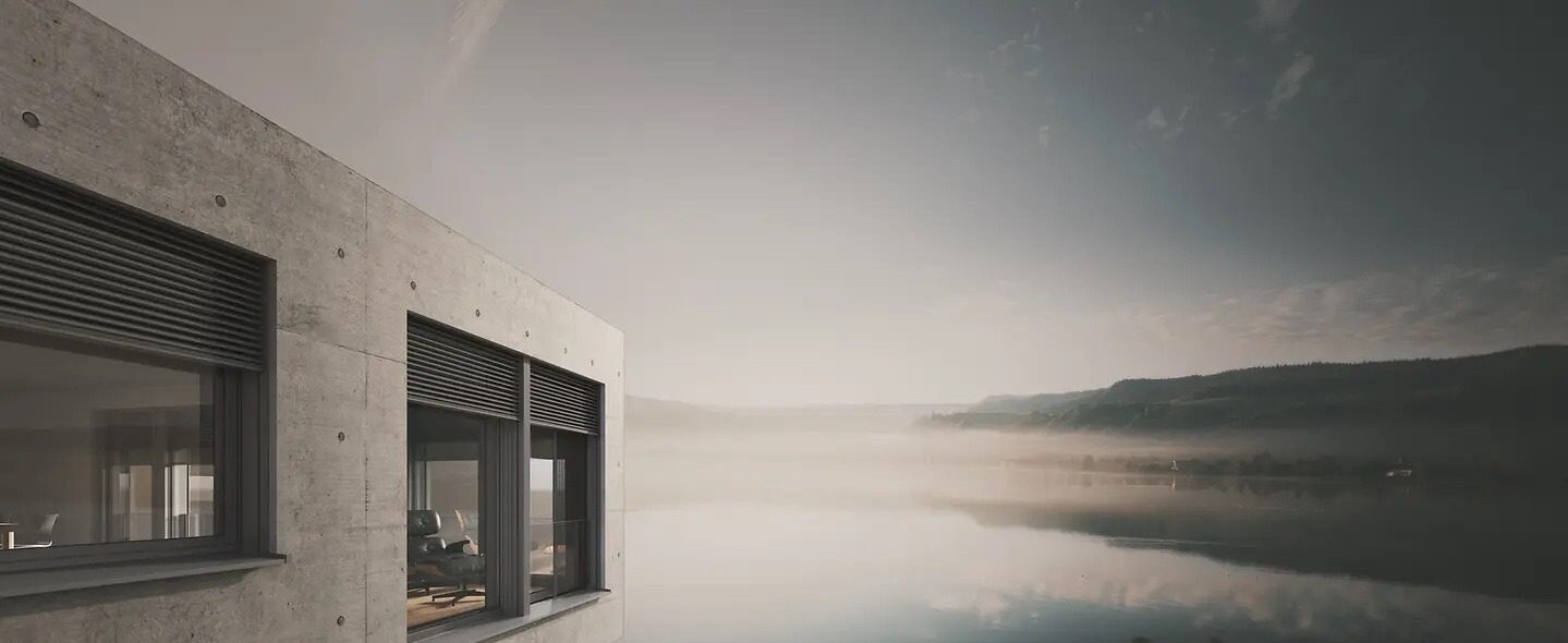 Schüco automated lift-and-slide door system on a residential project
